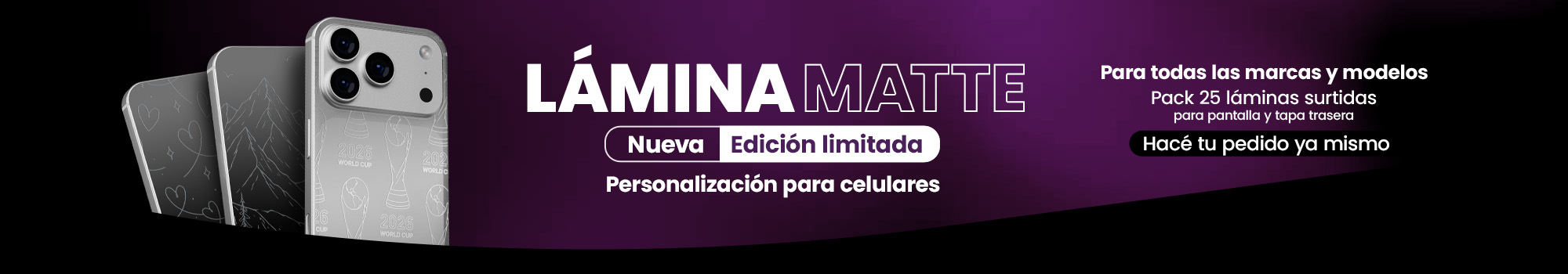Banner lanzamiento lamina matte